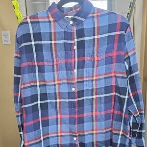 Old Navy Multicolor Plaid Button Down Shirt